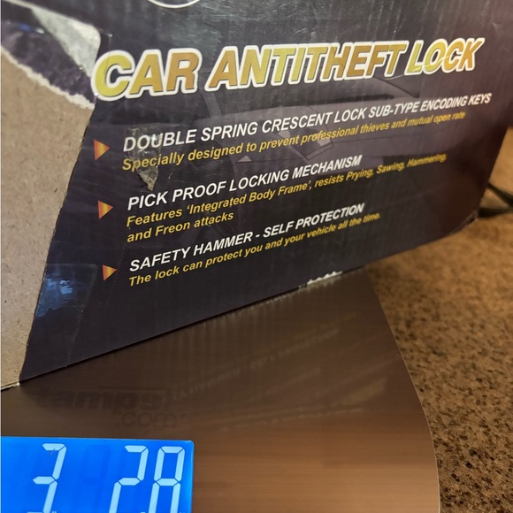 Tevlaphee Steering Wheel Lock Anti Theft Car Device Universal Theft Prevention - Picture 7 of 7